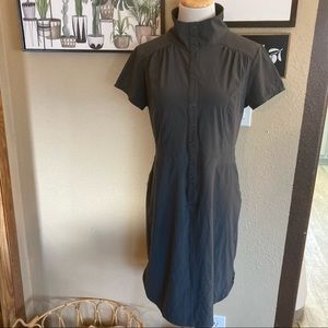 Prana Grey Shadyn Dress snap front size medium